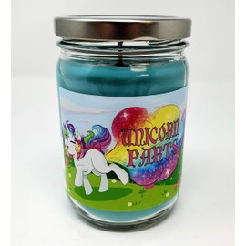 Unicorn Farts Candle - 12oz Glass Jar Premium Soy Wax Candle (Blue Hawaiian)