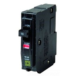 Schneider Electric Miniature Circuit Breaker, 15 Amp, 120/240 VAC, 1 Phase, 1 Pole, QO115