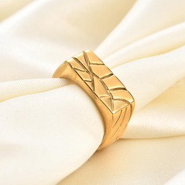 Signet Band Rings for Men Women Stainless Steel Band Rings square Shape Classical Simple Plain Size 6-12