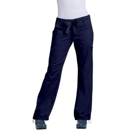 Koi Women's Lindsey Ultra Comfortable Cargo Style Scrub Pants Sizes, Navy, Medium/Tall