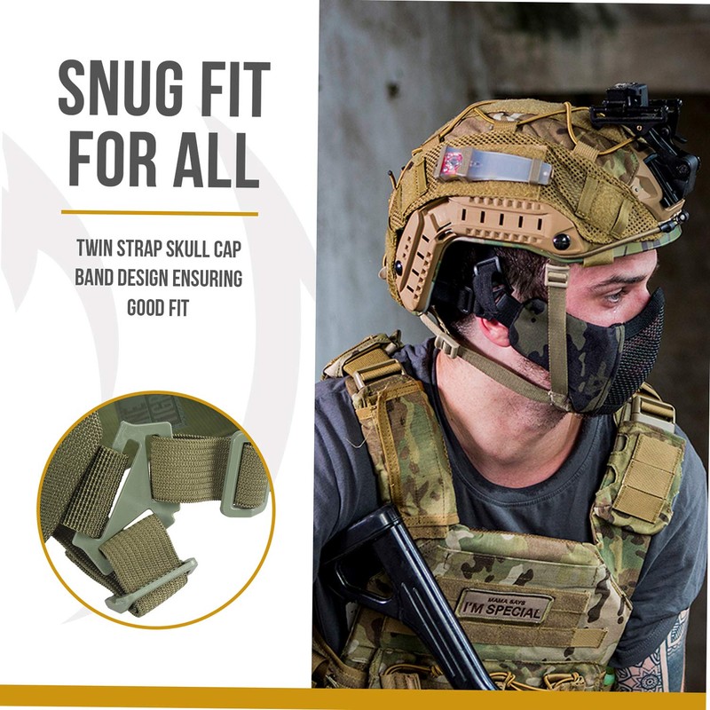 OneTigris 6" Tactical Foldable Half Face Mask Protective Mesh Mask