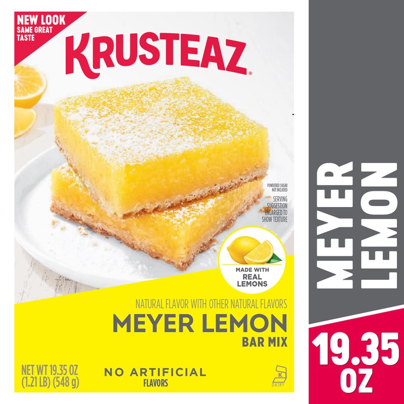 Krusteaz Meyer Lemon Bar Mix, Made with Real Lemons, 19.35