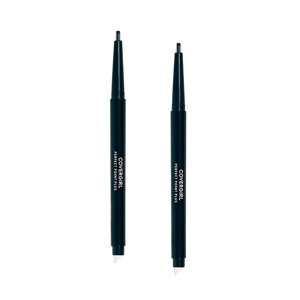 Covergirl Perfect Point Plus Self-Sharpening Eyeliner Pencil, Black Onyx, Pack of 2 (Packaging May Vary)