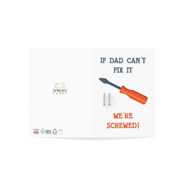 Humorous Handyman Father's Day Card - 6 x 8 Inch - Made in UK - 350 GSM with Envelope