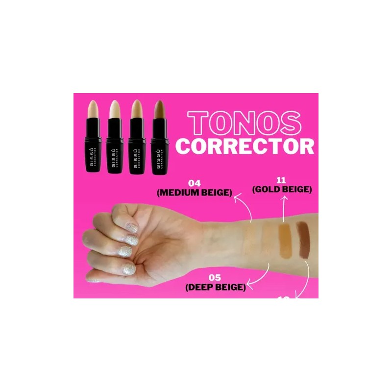 Corrector Maquillaje Bissu Quita Imperfecciones 8 Piezas