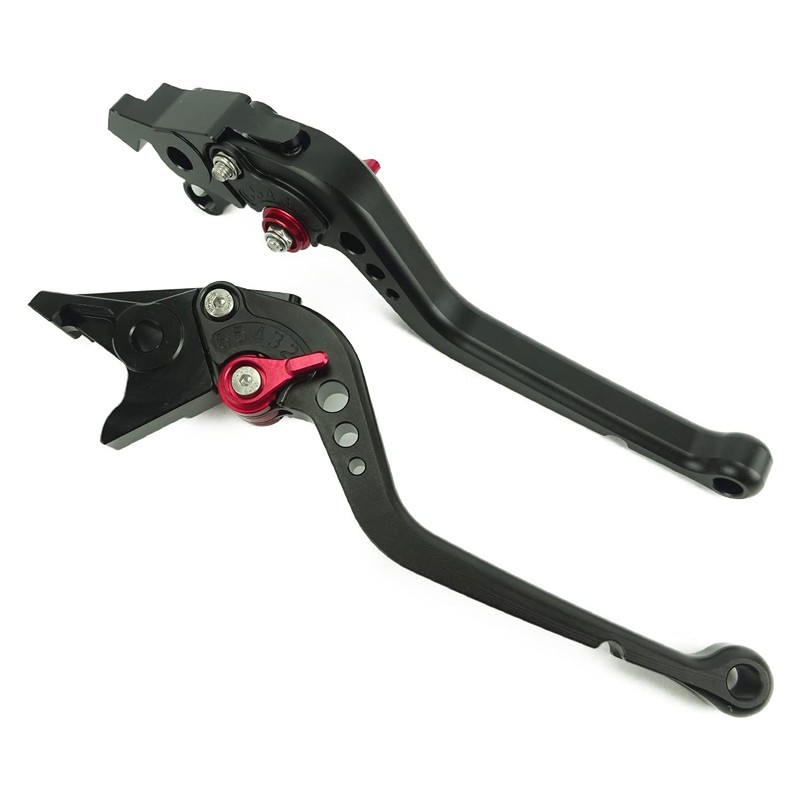 S21 Black (Red) Suzuki Brake Clutch Lever, 6 Adjustable Levels,