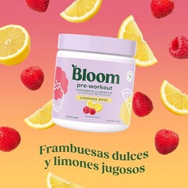 Bloom Nutrition Pre Entreno con Cafeína Natural de Guaraná, Beta Alanina y L-Citrulina | Alta Energía Natural y Enfoque | Con Vitamina C y B12 | Sin A