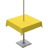Zadaling Spillproof Fabric Outdoor Tablecloth with Umbrella Hole,Yellow Zippered Table