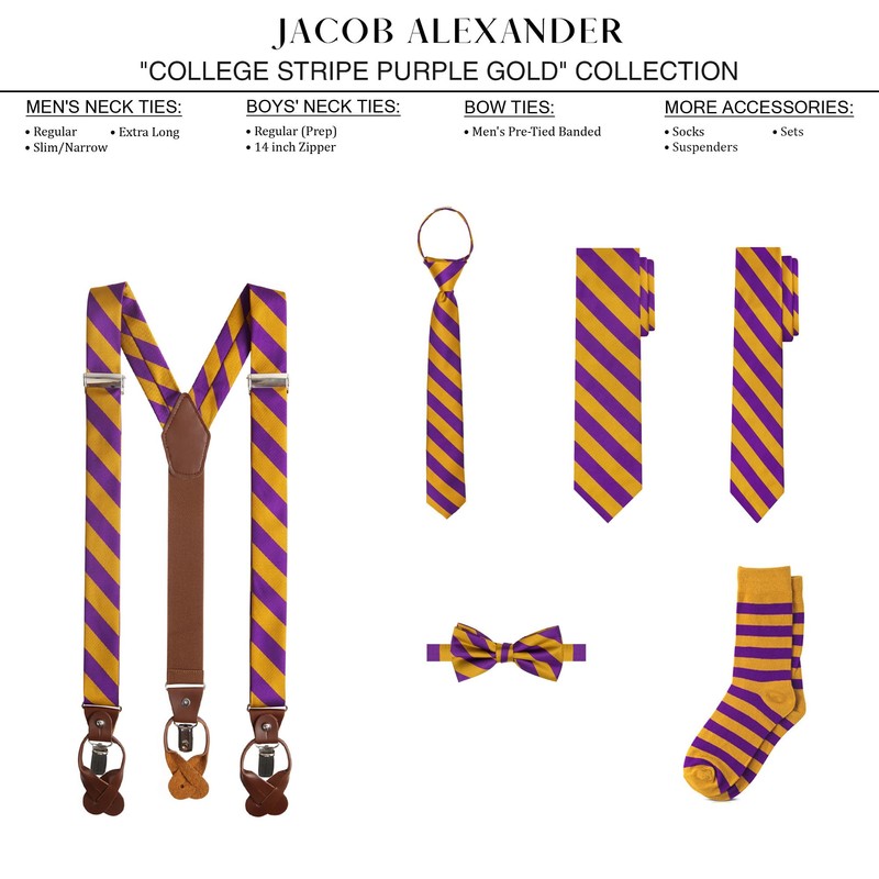 Jacob Alexander Stripe Woven Men's Reg College Bar Stripe Tie