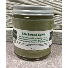 Rebeca’s Salves Amish Made Herbal Chickweed Salve / Ointment / Balm / 4 Oz.