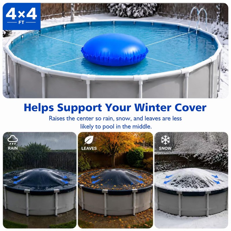 4 x 4 FT Pool Pillows for Above Ground Pools