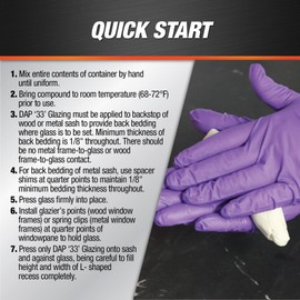 DAP '33' Window Glazing, White, 8 Oz (7079812120)