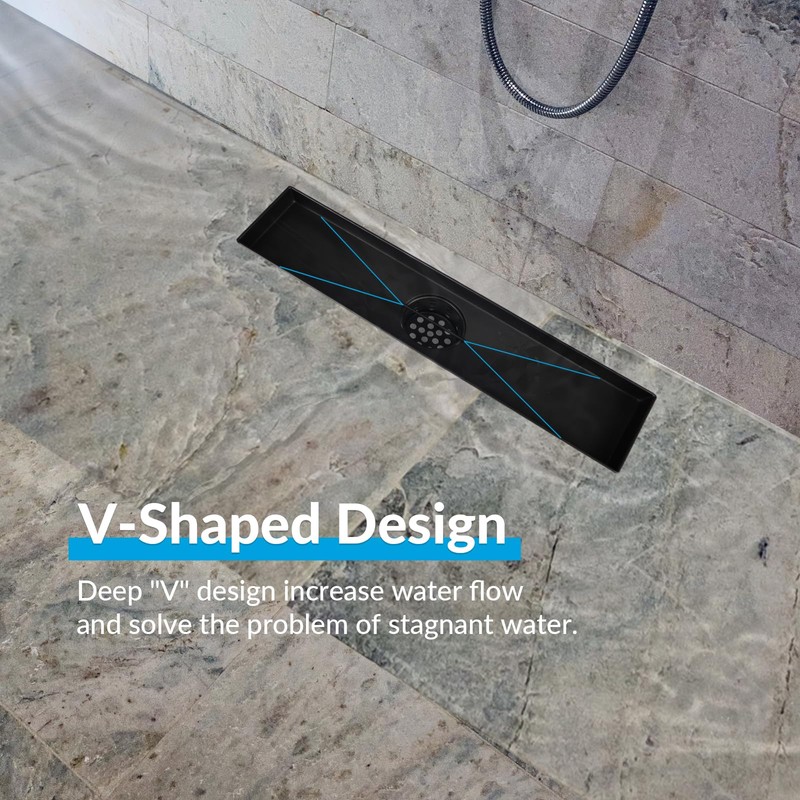 32 Inch Removable Cover Linear Shower Drain 304 Stainless Steel