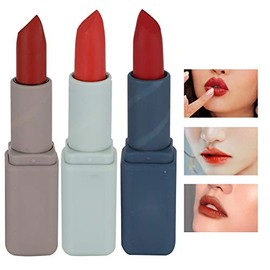 Conjunto de Lápiz Labial de Color de Labios 3pcsset, Lápiz Labial de Larga Duración Mate Clásico Kit de Lápiz Labial Cosmético de Maquillaje Labial...