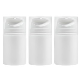 Travel 50 mL Lotion Dispenser, White Plastic Airless Pumps for Lotion, Shampoo and Cosmetic Containers (Pack of 3)