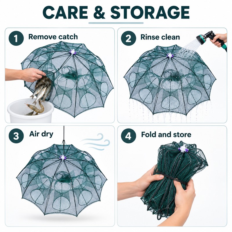 Collapsible Fishing Trap for Shrimp and Bait Fish – Foldable