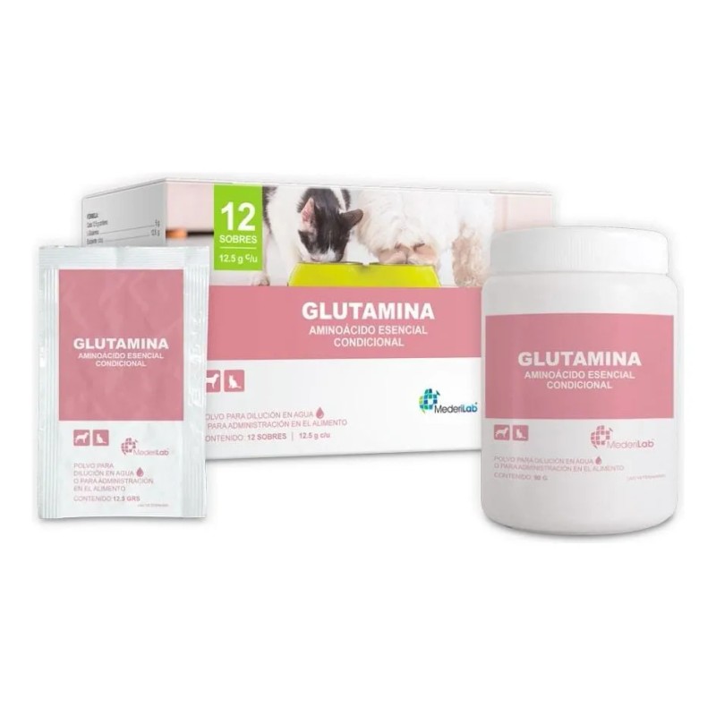 Glutamina Aminoacido Esencial Condicional 12 Sobres 12.5 Grs