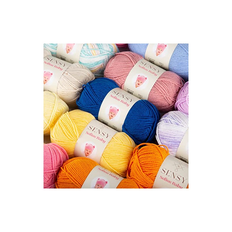 10 Skeins of Sensy Softee Baby Yarn, 3.5 oz, 275