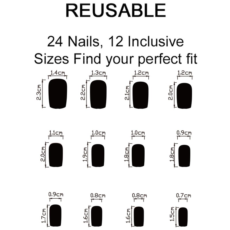 24 Pcs St. Patrick's Day Press on Nails Medium Square
