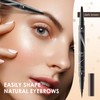 Eyebrow Pencil, 2-in-1 Dual-Ended Eyebrow Pencil, with Fork Tip Applicator,