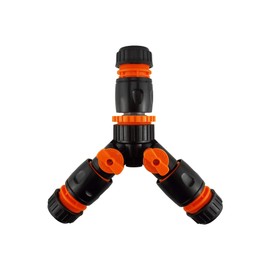 3 Way Garden Hose/Irrigation Pipe Splitter/Diverter with Flow Control valves,(Valve+3X Universal Hose connectors) for use with 1/2" Pipe