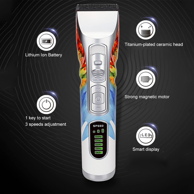 Professional Electric Hair Clipper Rechargeable Adjustment Hair Trimmer Haircutting Machine