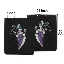 TAIROD 2024 New Upgrade Mud Flap for Semi Truck/Trailer, Universal Heavy Duty Rubber MudFlaps, 24x30 inch 2 Pack (Smoke Beauty)