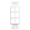 Leviton QuickPort Decora Insert, 6-Port, 41646-W, White