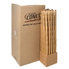 CONES - The Original Brown Cones King Size de Luxe Natural Papercones, 109 mm, 26 mm Filter, Bulk Box of 800