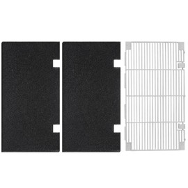 1 PSC RV A/C Ducted Air Grille for Dometic 3104928.019 with 2 Filters, Duo-Therm Conditioner Grille Replacement White 14.1" × 7.7"