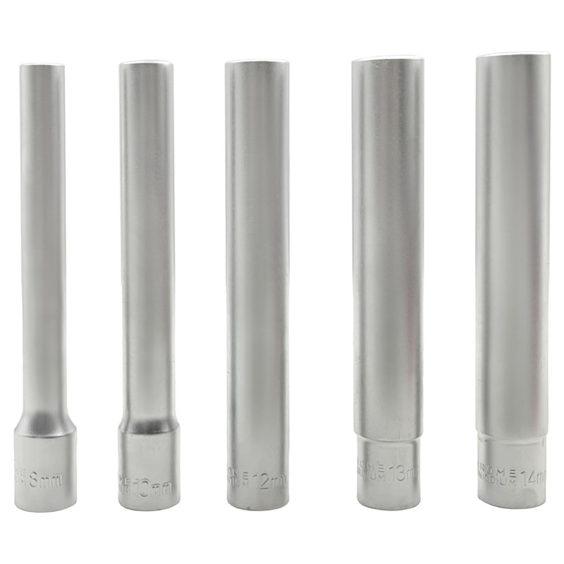 ZKTOOL 5PCS 3/8" Deep Drive Socket Set, Hexagon Socket, 8MM