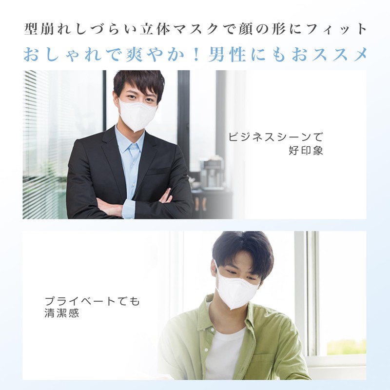 [zepan] マスク 立体 白 不織布 立体マスク 100枚 立体 3dマスク 個包装