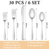30 Piece Silverware Set Service for 6,Premium Stainless Steel Flatware