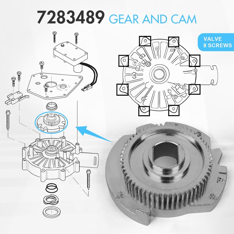 7283489 Model Water Softener OEM Accessory - Cam and Gear