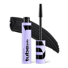 Urban Decay - Tube Job Máscara, Rímel que Levanta y Alarga las Pestañas 24 Horas sin Bajarse, Fórmula 89% Tipo Sérum con Ácido Hialurónico, Péptidos, Aceite de Ricino y Manteca de Karité, Negro