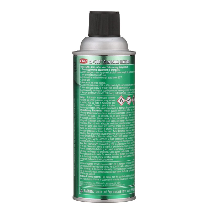 CRC Sp-400 Corrosion Inhibitor, 10 Wt Oz, Seals Out Moisture
