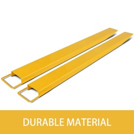 BestEquip, 60inch Length Fork, 4.5inch Width, Heavy Duty Steel Pallet Extensions, 1 Pair Lift Truck Forklift Loaders, Yellow