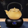 10oz Gold Cast Iron Tea Kettle, Japanese Cast Iron Teapot