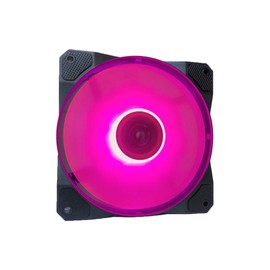 Apevia CO512L-PK Cosmos 120mm Pink LED Ultra Silent Case Fan w/ 16 LEDs & Anti-Vibration Rubber Pads (5 Pk)