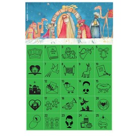 The Story of Christmas Scratch and Reveal Advent Calendar, Countdown DIY Scratchoff, 12.5 Inches (Pack of 3)