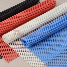 The Ondam Cut-to-Fit Color Non-Slip Kitchen Mat & Transparent Drawer Liner Kitchen Drawer Mat 30x80cm - Blue 3ea