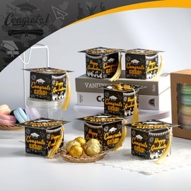 COTOPHER 36 Pack Mini Graduation Cap Gift Boxes, 2024 Graduation Candy Boxes with Tassel, Graduation Centerpieces for Tables Party Decorations, Small Treat Boxes for Graduation Party Favors Supplies