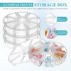 10pcs Round Plastic Storage Box with Compartments Versatile Organizer for