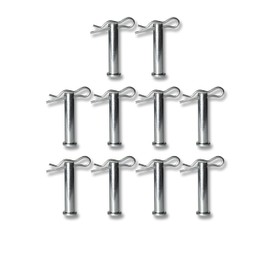 Werhe® 10 Piece Quick Change Bolt for Earth Drills Drill Lock Lock Bolts with Cotter Pin Made of High Quality Spring Steel Bolts Suitable for All Universal Augers