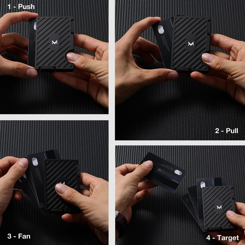 MIFANYO Wallets for Men, Minimalist Metal Card Holder with Money