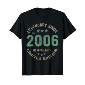 19 Year Old Bday Legend Since 2006 - Vintage 19th Birthday T-Shirt