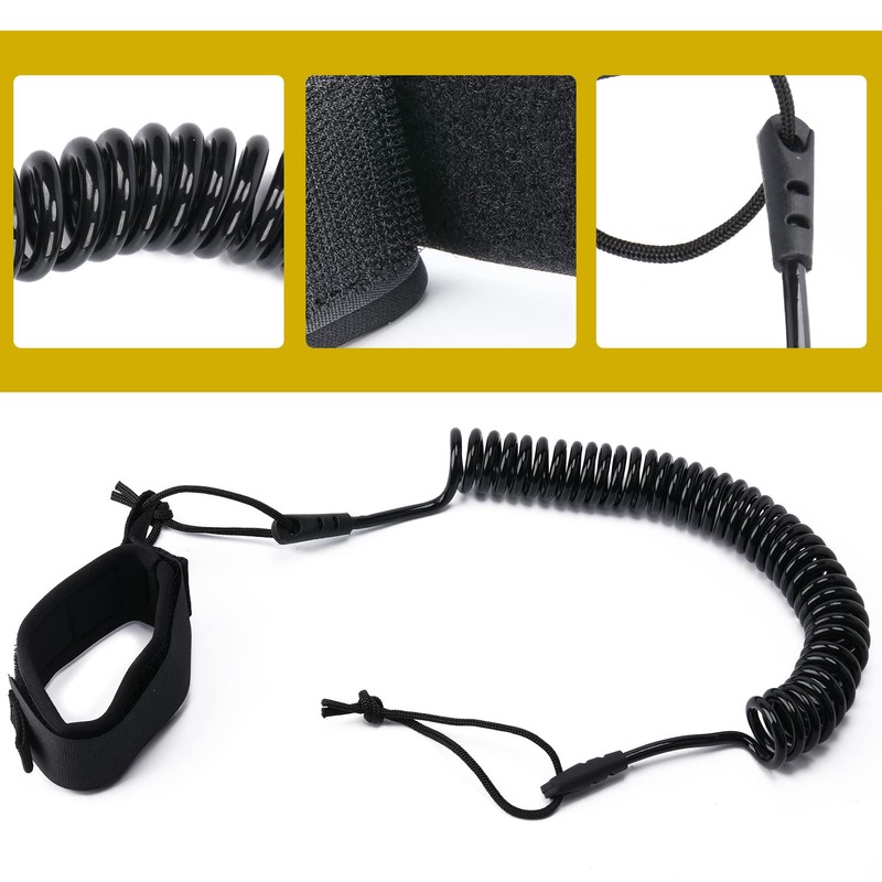 Senbaler 10 Feet Surf Leash, SUP Kayak Safety Lead, Coiled