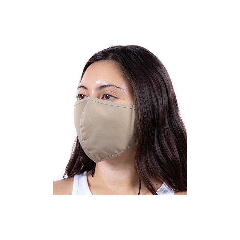 Headmost Comfymask 3 Layer Large Fabric Facemask: Water Repellent, Washable,