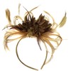 Champagne Gold Beige Camel and Coffee Brown Fascinator on Headband