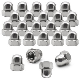 Aoyswuz 60 Pcs M4 Dome Cap Nuts 304 Stainless Steel Dome Head Hex Lock Nuts for Fastening Various Bolts(M4)